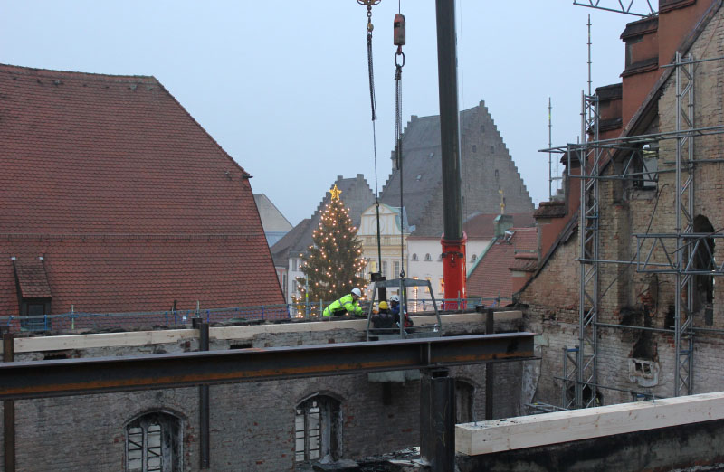Notdach und Wandsicherung Rathaus Straubing